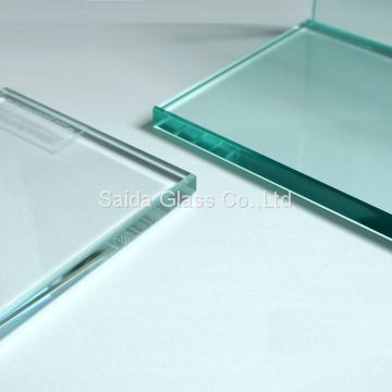 6mm 8mm thick custom Clear Safety Toughened Glass 2 round 2 square corners shelves