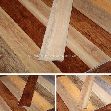 SPC floor PVC flooring sheet tiles slotted click lock 5.0mm thickness 0.15mm wear layer