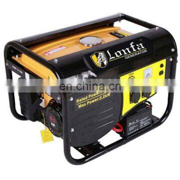 China LONFA high quality 5kw 5kva 6kva 6kw 7.5kva petrol generator