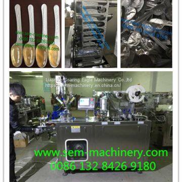 Automatic spoon shape honey chocolate blister packing machine