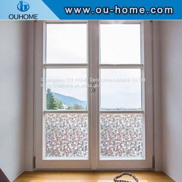 H4206 Opaque Frosted Static Window Film Cling Self adhesive Privacy Glass Stickers