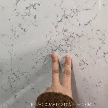 Artificial carrara white color quartz stone