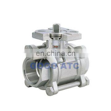 For actuator Type 3PC stainless steel switch with platform ball valve 1-1/2" 2 inch female thread DN40/DN50 water ball valve