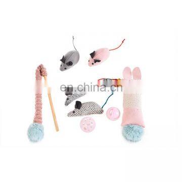 Durable 10 Pack Mouse Shape Play Gift Pet Cat Toy Set