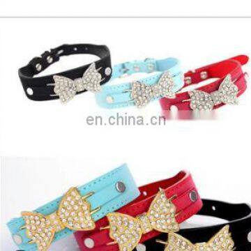 Bright Diamond Butterfly Knot Pet Collar Leash Training Dog Pulling Rope Pet Neck Chain Pet Supplies photo-7