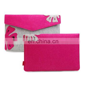 colorful customized felt file bag, Felt Cover Case for laptop padmin