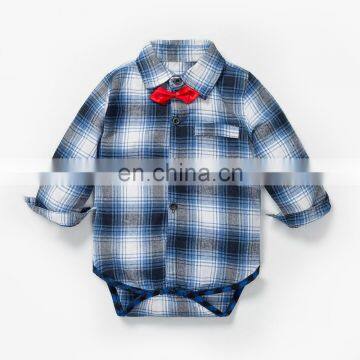 Black and Red Plaid Pattern Full Sleeve Jumpsuit Baby Boy Daily Wear Romper Wholesale photo-5