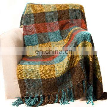 60"x 50" Inc Fun Colors Bright Woven Throw Blanket With Tasseled Ends photo-4