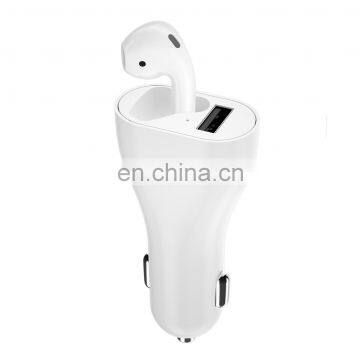 New Arrival 2 in 1 Smart Car Charger 2.4A and Wireless Bluetooth 5.0 Headset designed for Drivers Research