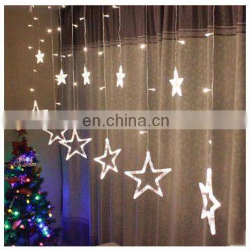 LED Star Curtain String Lights, 138 LED Fairy Star Window Lights