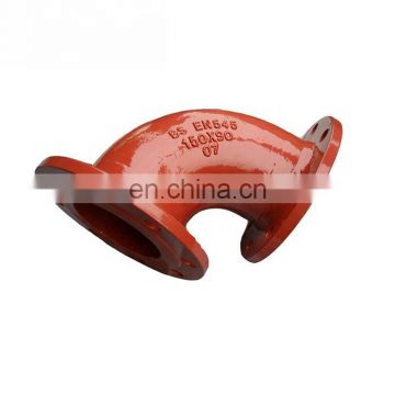 ISO2531 Ductile Iron Flanged Bend 45 Degree, Ductile Iron Flanged Elbow For Water Pipeline