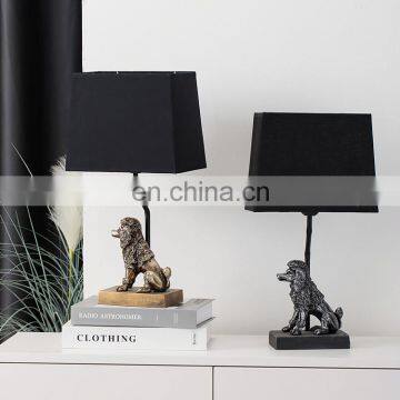 New Arrival Dog Animal Desk Lamp European Bedside Decoration Gold Table Lamp for Gifts photo-2