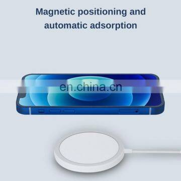 New Arrivals Portable 15W Mobile Phone Qi Magnet Adsorb Wireless Charger For Iphone 12 Pro Magsafem photo-6