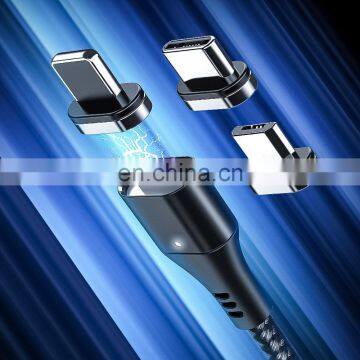 2020 Amazon Popular Micro USB Cable Mobile Phone Type-C IOS and 5V 3A Fast Charging USB Nylon Data Cable Transferring Charger photo-2