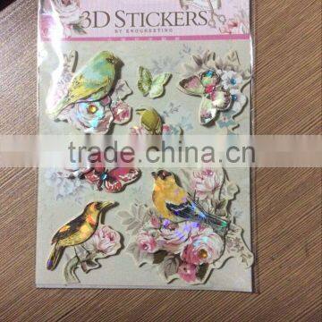 3d handmade chipboard sticker paper sticker