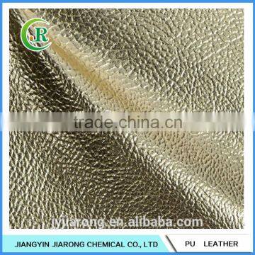 Embossed Pattern Metallic PU Leather Material for Sell photo-4
