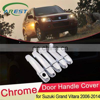 for Suzuki Grand Vitara Grand Nomade Escudo 2006~2014 Chrome Door Handle Cover Trim Catch Set Car Styling Accessories 2007 2008