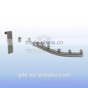 7 Beads Metal Chrome Store Faceout Display Hook for Slatwall photo-4