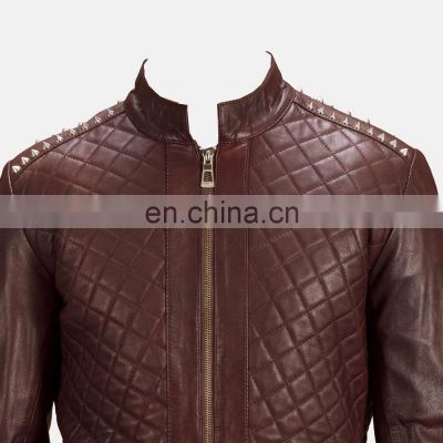 Attractive color pure leather design leather jacket for men with zip closure type jackets for Pakistan