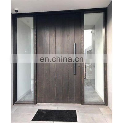 Main Entrance Lattice Vertical Wood Grain Wooden Doors