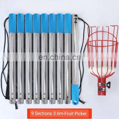Cost Effective Stainless Steel Garden Tool Papaya Berry Telescopic Pole Mango Picker photo-4