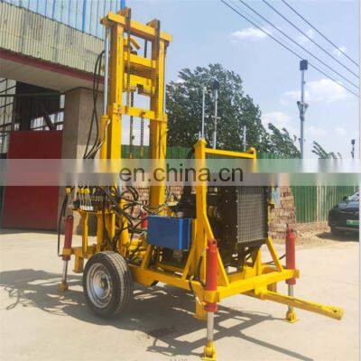 Portable Hydraulic Water Well Drilling Machine / 44KW Engine Power Water Well Drilling Rig