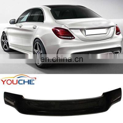 Carbon fiber rear bumper spoiler for Mercedes C class W205 4 door sedan 2015-2018  R style spoiler