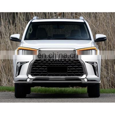 ABS PP material of auto body kit including front rear bumper head light for Toyota 4-runner change to Lx front face 2010-on