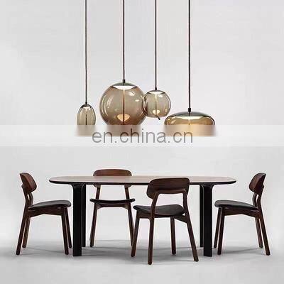 Modern Nordic LED Glass Hanging Lamp Art Indoor Modern Glass Ball LED Pendant Lights photo-2