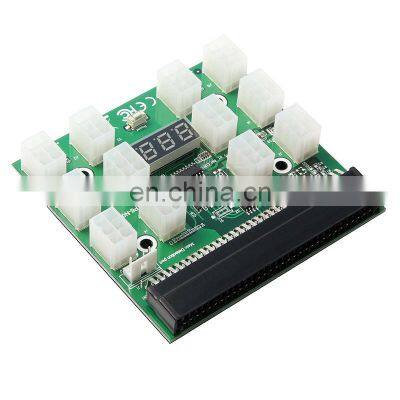 breakout board 1400w 12v 12 Port 6 Pin 1200w Server Power Supply Breakout Board Adapter For Gpu Game/breakout board 24pin