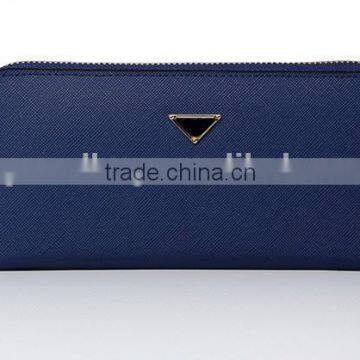 High Quality Fashion Genuine Leather Woman Long Zipper Clutch Wallet for Ladies photo-5