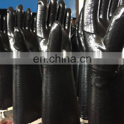 Long Cuff 500 Degree Black Cotton Lined Neoprene Industrial Kitchen Oven Frying Heat Resistant Gloves photo-2