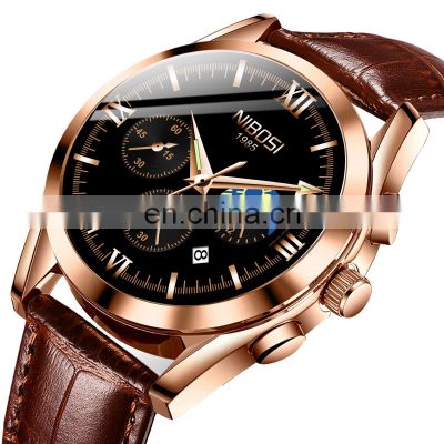 NIBOSI Men Watches Luxury Famous Top Brand Fashion Casual Dress Watch Quartz Wristwatches Relogio Masculino Customizable