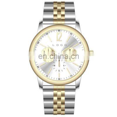 Best Selling Brand Your Custom Logo Oem and Odm All Stainless Steel Waterproof 3 Eyes Minimal Watch Men photo-3