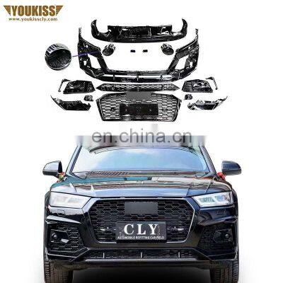 Genuine 1:1 Body Kits For Audi Q5/Q5L Upgrade MTM Star Shine Front Car Bumper With Car Grille Rear Diffuser With Exhaust Pipe