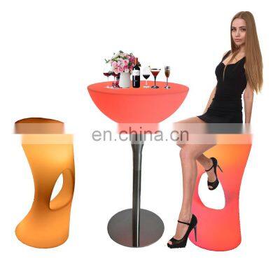 garden furniture set /High top wireless party LED furniture set and bar lighting furniture led tall bar table and chairs