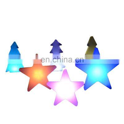 PE plastic led commercial christmas lights fancy lights rgb color change decor   LED star tree Christmas lighting