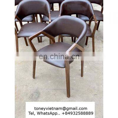 New Modern Chair Leisure Furniture Restaurant Hotel Dining Chair Solid Wood Chair photo-4