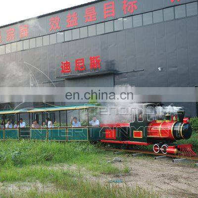 China manufacturer luxury outdoor railway amusement park steam train for sale