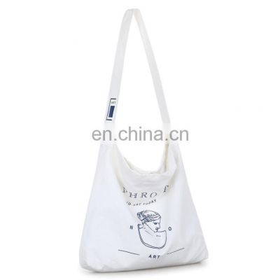 New arrivals Eco-Friendly white big jute waxed leather handle shoulder blank cotton tote canvas bags with custom printed logo