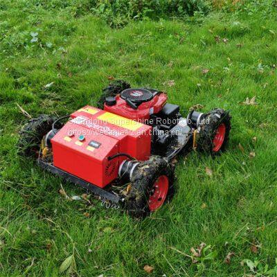 remote control mower with tracks, China remote slope mower for sale price, tracked remote control lawn mower for sale