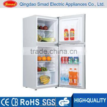 Home use double door 12V 24V dc solar power refrigerator