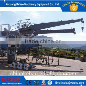 1T30M Electri-Hydraulic Telescopic jib Ship Deck all rotation Slewing Crane with cylinder luffing