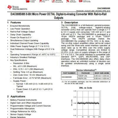 DAC088S085CISQ digital to analog conversion chip DAC TI original stock