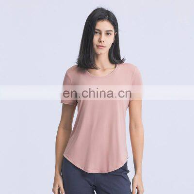 Wholesale New Arrival Women Yoga Running Fitness Short Sleeves shirts Breathable Quick Dry T-Shirt