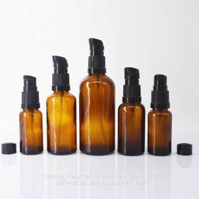 Pump spray bottles volume 5-100ml empty glass spray bottles black pump spray cap