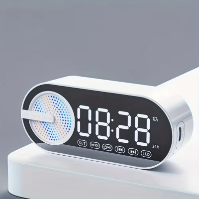 Top Sale Smart Clock Speaker Alarm BT Speaker Function RGB Bluetooth Wireless Speaker For Promotion