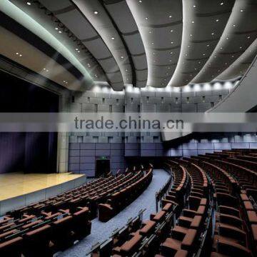 Sound absorbing auditorium polyester ceiling tile