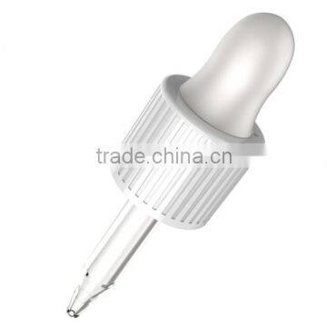 13/415 Essential oil plastic dropper with silicon rubber top and glass pipette
