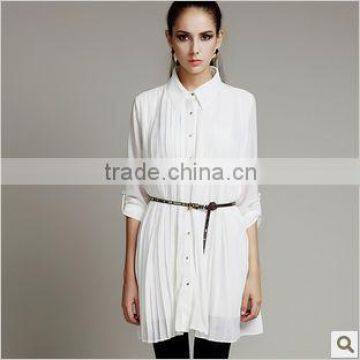 2014 new trend fashion lady long shirt designs